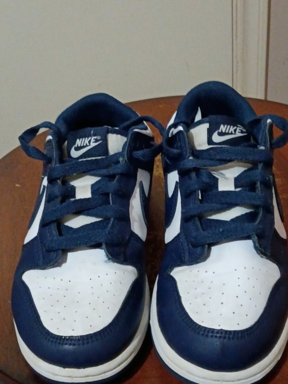 Nike Dunk Low Midnight Navy Blue White Kids Sneakers FB9108-116 Size 3Y - Picture 5 of 14